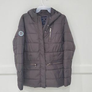 NWOT US Polo Association Women's Belted Bubble Jacket Gray Size L $140 i315